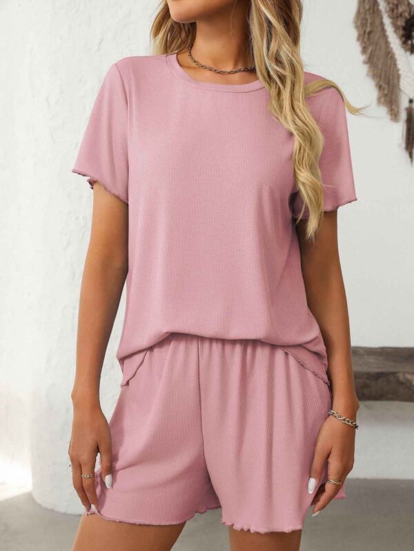 0157acc9 07ab54b9 d375 4020 9602 73584a70a9f6.jpg Ribbed Short Sleeve Pajama Set