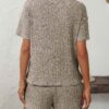 Ribbed Short Sleeve Loungewear Set