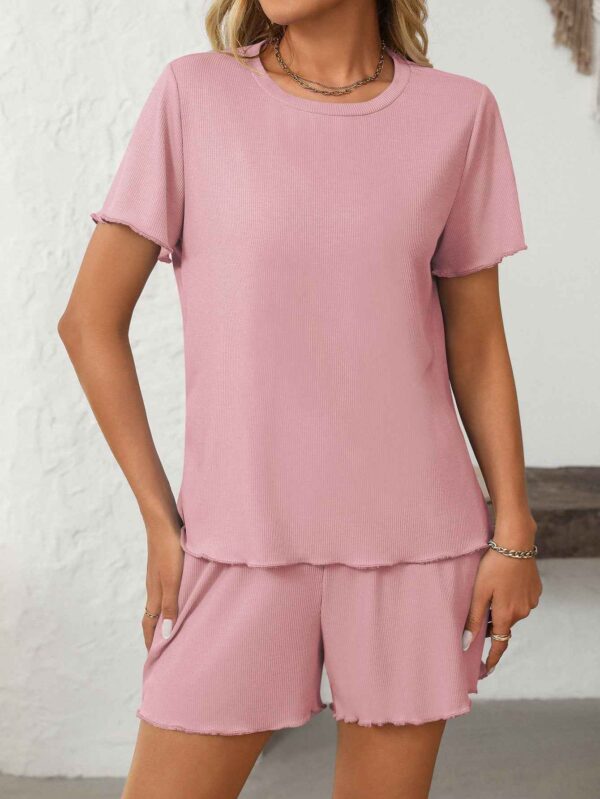 0dbdda97 fe5bf8ec d739 4b5d 92e4 2607e5747daf.jpg Ribbed Short Sleeve Pajama Set