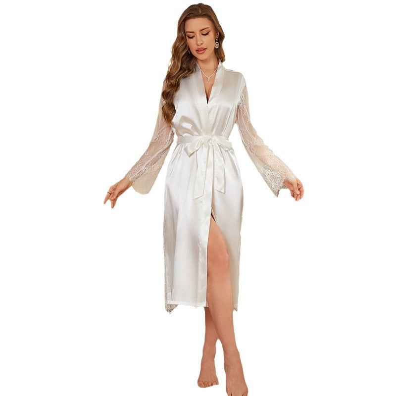 Lace Backless Long Robe