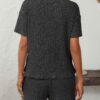 Ribbed Short Sleeve Loungewear Set