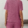 Ribbed Short Sleeve Loungewear Set