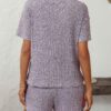 Ribbed Short Sleeve Loungewear Set