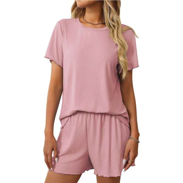 415daf36 44827b53 4049 43bf 9d48 587c051ceae9 1.jpg Ribbed Short Sleeve Pajama Set