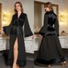 Ice Silk Mesh Long Robe