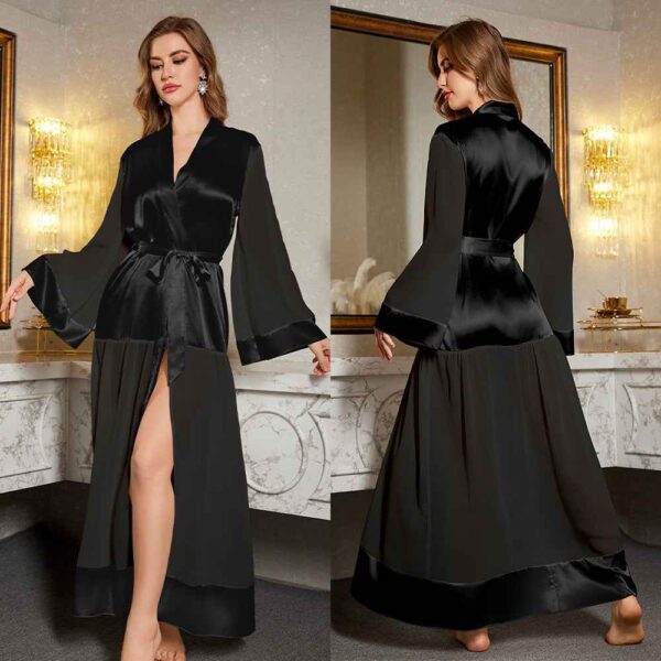 Ice Silk Mesh Long Robe
