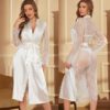 Lace Backless Long Robe
