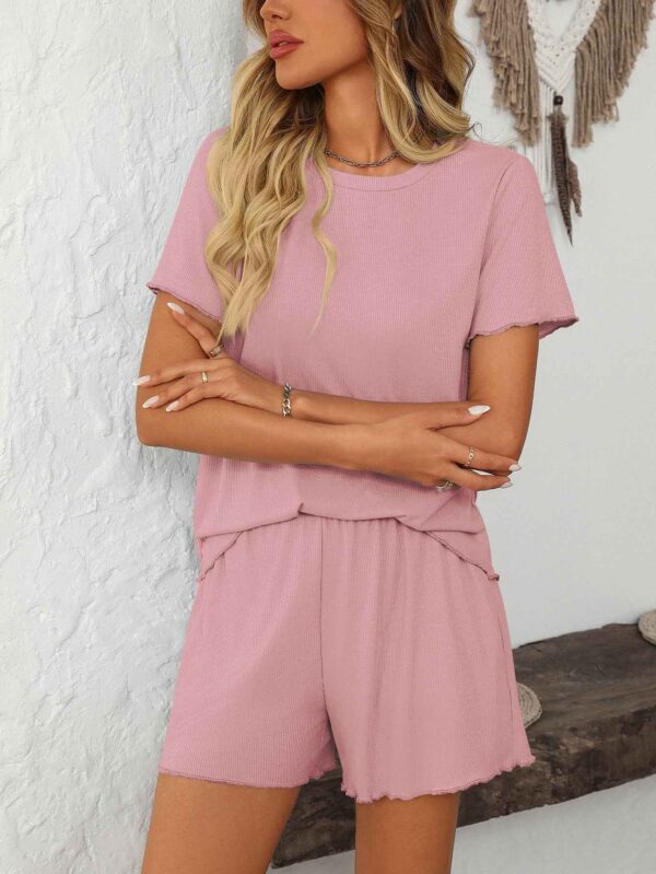 596a9187 c4f19aa1 386c 4079 aab9 38414600a7ab.jpg Ribbed Short Sleeve Pajama Set
