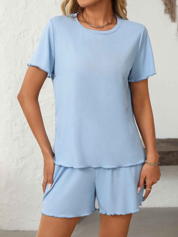 8429a7fb 8d5bb5a4 dac8 4d71 bd8c cb08bf59fb72.jpg Ribbed Short Sleeve Pajama Set