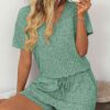 Ribbed Short Sleeve Loungewear Set