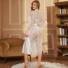 Lace Backless Long Robe