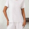 8fa88c07 a310028b a5bd 45e5 94f0 d889b63f6e9c.jpg Ribbed Short Sleeve Pajama Set