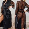 Lace Backless Long Robe