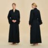 Satin Chiffon Bell Sleeve Long Cardigan