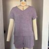 Ribbed Short Sleeve Loungewear Set