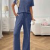c6eff5f5 7e5a2daf 3127 4ba7 b157 c7e7c22ca198.jpg Ribbed Round Neck Short Sleeve Long Pants Set-Blue