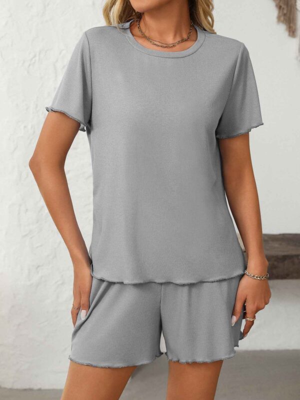 ce8a64d2 5d5c7684 124c 41d9 9c42 e8d4fae0998a.jpg Ribbed Short Sleeve Pajama Set