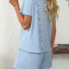 cf90ebfe c2602a01 e836 4b64 acfe 625d3ca6a49f.jpg Ribbed Short Sleeve Pajama Set