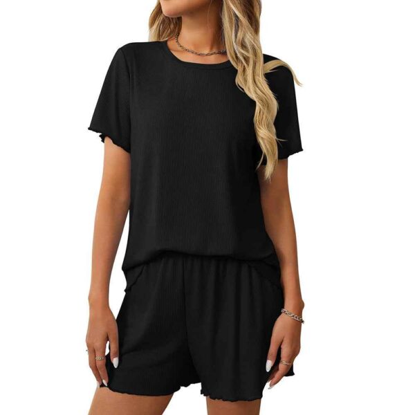 d0411bb7 2eda21f4 bb37 4a3e b4ee 4201210f95b8 1.jpg Ribbed Short Sleeve Pajama Set