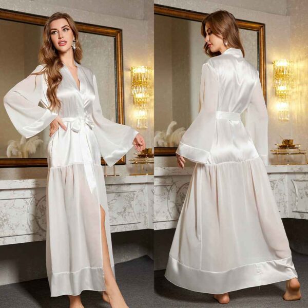 Ice Silk Mesh Long Robe