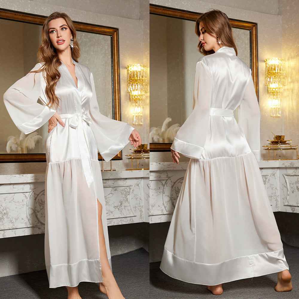 Ice Silk Mesh Long Robe