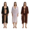 Mesh Fringe Chiffon Sheer Robe