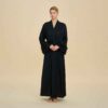 Satin Chiffon Bell Sleeve Long Cardigan