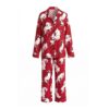 Rayon Printed Cardigan Long Sleeve Pajama Set