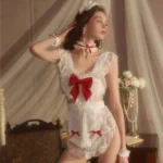 Ruffle Bow Lace Set
