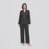 Women's satin chiffon pajama set, product view 2