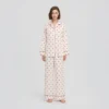 Women's satin chiffon pajama set, product view 3
