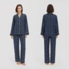 Navy pajama set with moon print