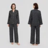 Pajama set with polka dot print